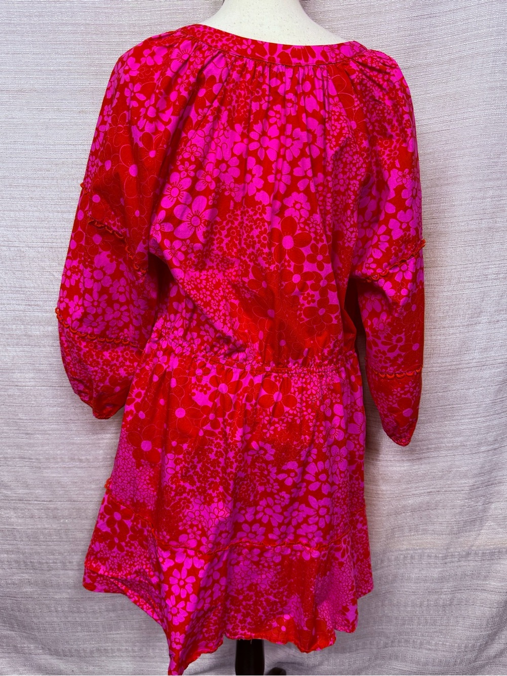 Sugarlips Pink & Red Floral Mini Dress - Picture 2 of 4